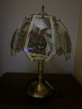 Lâmpada vintage OK Dragon 24” de altura 6 painéis 3 lâmpadas multicolor, usado comprar usado  Enviando para Brazil