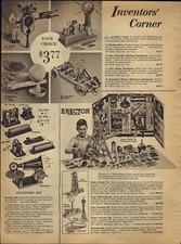 1963 PAPER AD Gilbert Conjunto de Montagem Remco Kit Inventor Ferramenta de Artesanato Habilidade Cinto de Banco comprar usado  Enviando para Brazil