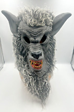 Máscara de lobisomem material látex fantasia máscara de lobo presas cinza adulto máscara de Halloween comprar usado  Enviando para Brazil