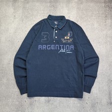 Camisa polo masculina La Martina vintage logotipo grande equipe polo de corrida Argentina tamanho GG comprar usado  Enviando para Brazil