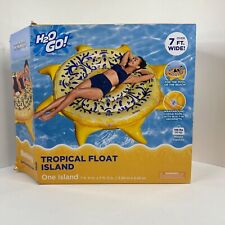 Bestway H2O Go! Isla flotante tropical redonda piscina inflable de 7,5 pies lago playa, usado segunda mano  Embacar hacia Argentina