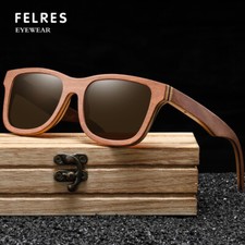 Óculos de sol quadrado polarizado madeira para skate masculino feminino armação de madeira óculos comprar usado  Enviando para Brazil
