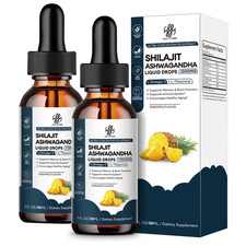Usado, 2x Suplemento de Extrato de Ginseng Himalaia Shilajit Ashwagandha, Chaga 2 fl oz comprar usado  Enviando para Brazil