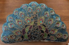 Beaded peacock pillow for sale  Cazenovia