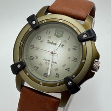 Usado, Antigo Relógio de Quartzo Timberland 12973G Masculino Couro Alumínio Verde Analógico Nova Bateria comprar usado  Enviando para Brazil