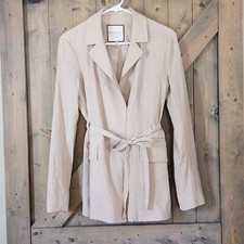 Usado, Jaqueta Blazer Bagatelle Collection Leve Cintura Amarrada Bege Tamanho Pequeno comprar usado  Enviando para Brazil