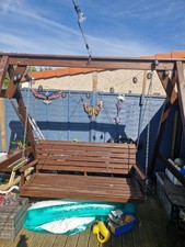 Wooden garden swing for sale  BRADFORD