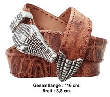 Kroko schnalle ledergürtel gebraucht kaufen  Illingen