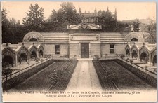Postal Capilla Luis XVI Terraza y Jardín Diseño París Años 1900 segunda mano  Embacar hacia Mexico