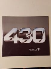 Maserati 430 brochure d'occasion  Expédié en Belgium