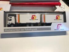 Usado, AMW Werbemodell MB 2544 Wechselbrücken Sattelzug German Parcel mit OVP 1:87 HO comprar usado  Enviando para Brazil