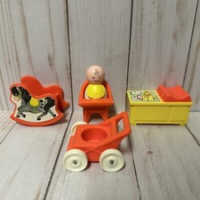 Usado, Conjunto de carrinho de bebê vintage Fisher Price berçário 761 cavalo de balanço trocador comprar usado  Enviando para Brazil