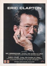 Eric clapton birmingham for sale  SUNDERLAND