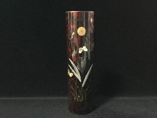 V0519 / Madeira / Vaso de flores CABINE / Vintage japonês, usado comprar usado  Enviando para Brazil