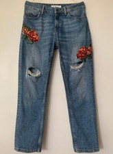 Zara denim bestickte gebraucht kaufen  Deutschland