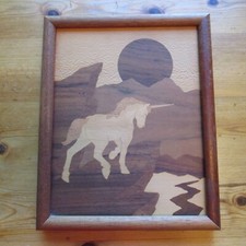 Inlay wood unicorn for sale  Littleton