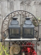 Metal lanterns candle for sale  DUNSTABLE