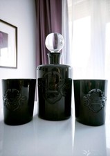 Decantador preto 3 peças Ralph Lauren cristal chumbo Ayers caveira e ossos, uísque dof comprar usado  Enviando para Brazil