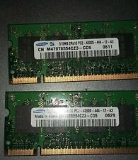 Samsung 1GB 2x512 MB DDR2 RAM PC2-4200S Laptop Memory Arbeitsspeicher Notebook comprar usado  Enviando para Brazil