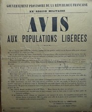 Ww2 affiche libération d'occasion  Paris V