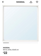Ikea white mirror for sale  HARROW