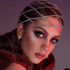 Strass mesh headpiece usato  Roma