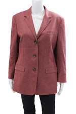 Usado, Blazer feminino Loro Piana manga comprida forrado com colarinho três botões vermelho tamanho 48 comprar usado  Enviando para Brazil