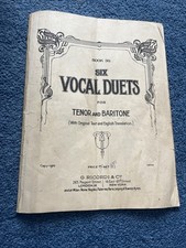 Ricordi book six for sale  AMERSHAM