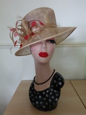 Gold red hat for sale  WIMBORNE