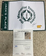 Jack Nicklaus autógrafo autografado memorial golfe edição limitada bandeira JSA LOA, usado comprar usado  Enviando para Brazil