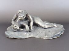 Estátua de prata cobre revestida de macacos em formas de escultura assinada século XX comprar usado  Enviando para Brazil