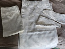 Cream damask curtains for sale  SITTINGBOURNE