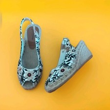 Sandales espadrilles fleuries d'occasion  Soisy-sous-Montmorency