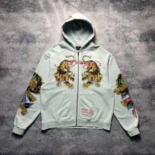 Moletom com capuz Ed Hardy masculino tamanho XL manga longa Christian Audigier, usado comprar usado  Enviando para Brazil