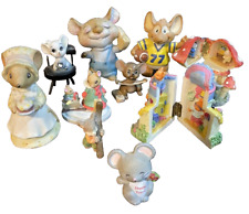 Usado, Estatueta Enesco Bell Mouse bolo de aniversário vela porcelana pintada à mão lote 10 comprar usado  Enviando para Brazil
