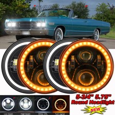 4 peças 5,75" faróis de LED redondos Hi/Lo para Mercury Cougar 1967-76 Monterey Comet comprar usado  Enviando para Brazil