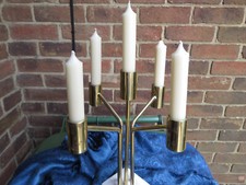 Heavy brass candelabra for sale  RYE
