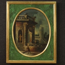 Dipinto ovale capriccio usato  Italia