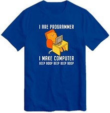 Camiseta I Are Programmer Programming Coding Nerd Cat I Make Computer Beep Top comprar usado  Enviando para Brazil