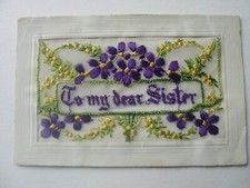 W.w.1. embroidered silk for sale  HASTINGS