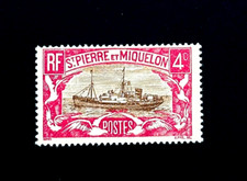 Selo ST PIERRE et MIQUELON - 1932 barco de arrastão Sn 138 4c perfeito estado OG HR r33 comprar usado  Enviando para Brazil