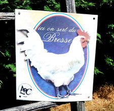 Plaque émaillée poulet d'occasion  Mehun-sur-Yèvre