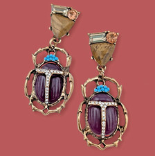 Goldtone cluster earrings for sale  Farmington