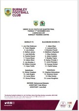 Burnley blackburn u18 for sale  BLACKBURN