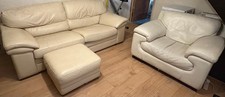 Cream seater leather for sale  GRAYS