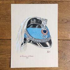 Aquarelle chasseur cheval d'occasion  Nantes-
