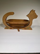 Vintage wooden cat for sale  Sussex