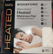 Almofada de colchão elétrica aquecida acolchoada queen Biddeford Deluxe controles duplos, usado comprar usado  Enviando para Brazil