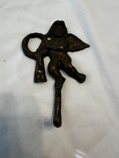 Cabide de gancho vintage Andrea by Sadek Home latão maciço 5" querubim bebê anjo, usado comprar usado  Enviando para Brazil