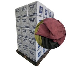 Trapos de limpieza de algodón polar de color reciclado - 600 libras. Palet 60x10 lbs. Cajas segunda mano  Embacar hacia Mexico